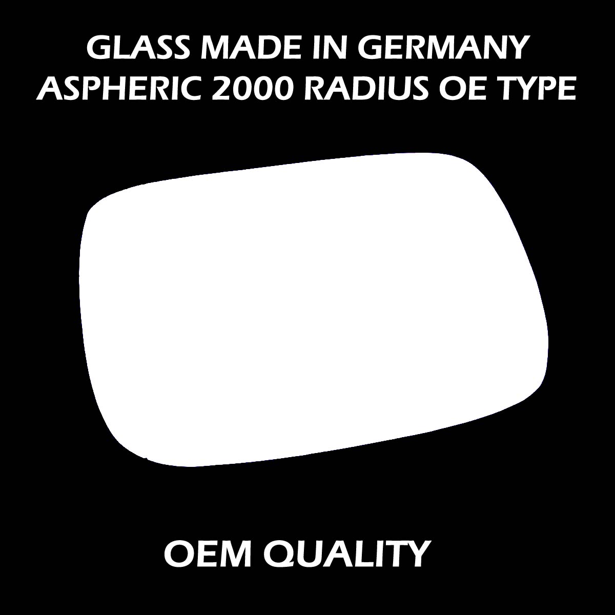 Toyota Avensis Wing Mirror Glass LEFT HAND ( UK Passenger Side ) 1997 to 2002 – Convex Wing Mirror