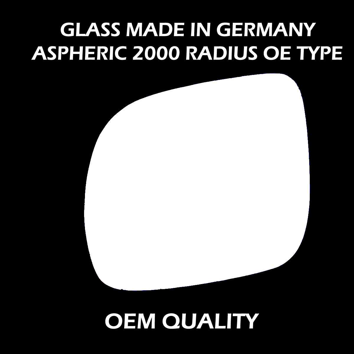 SEAT Arosa Wing Mirror Glass LEFT HAND ( UK Passenger Side ) 2010 to 2019 – Convex Wing Mirror