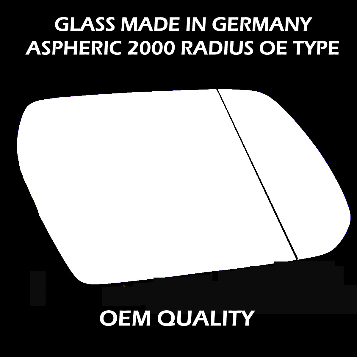 Ford Mondeo Wing Mirror Glass RIGHT HAND ( UK Driver Side ) 2001 to 2003 – Wide Angle Wing Mirror