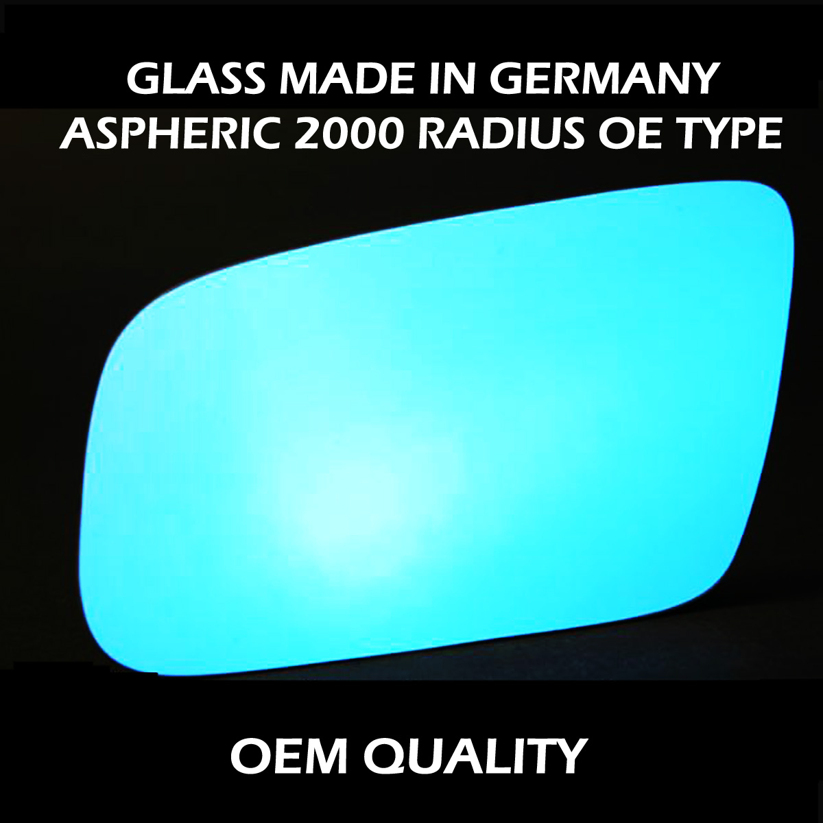 Audi A6 Wing Mirror Glass LEFT HAND ( UK Passenger Side ) 1995 to 2003 – Convex Wing Mirror ( Blue Tinted )