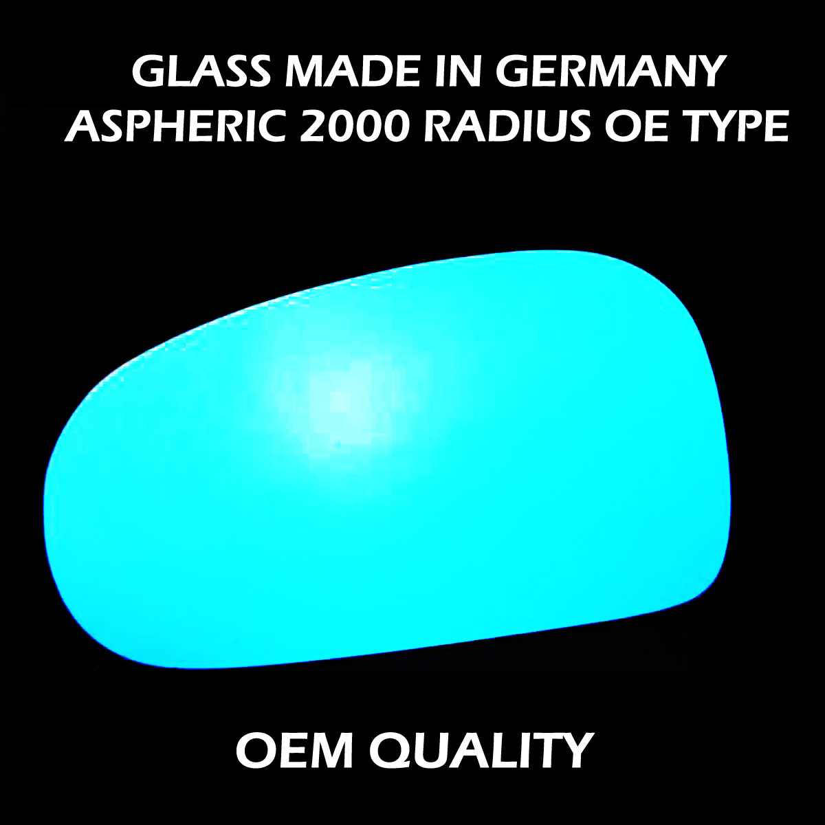 Audi TT Wing Mirror Glass LEFT HAND ( UK Passenger Side ) 1999 to 2006 – Convex Wing Mirror ( Blue Tinted )