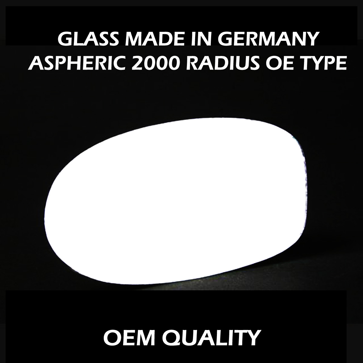 FIAT Seicento Wing Mirror Glass LEFT HAND ( UK Passenger Side ) 1998 to 2004 – Convex Wing Mirror