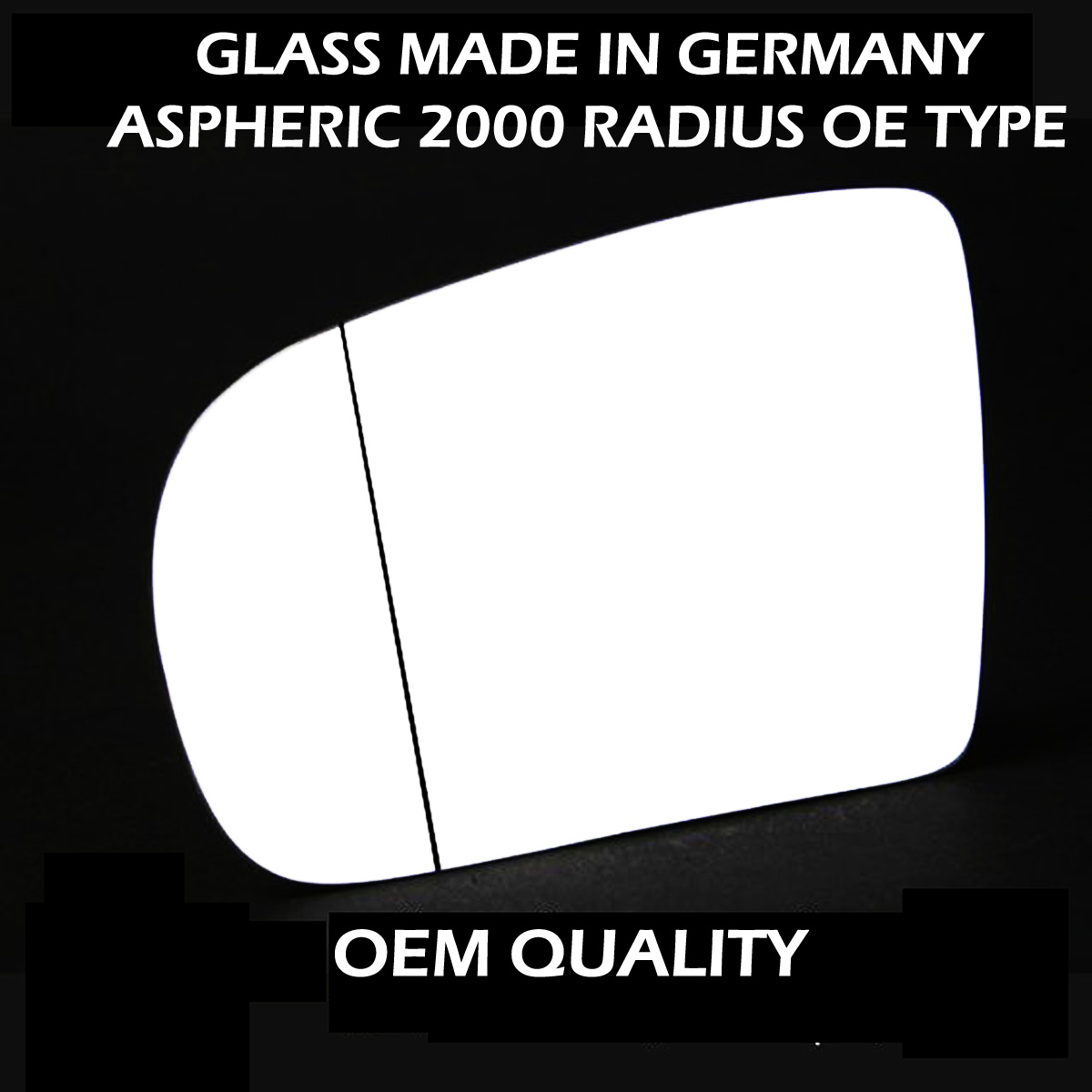 Mercedes E Class Wing Mirror Glass LEFT HAND ( UK Passenger Side ) 1999 JUL to 2002 – Wide Angle Wing Mirror ( W120 )
