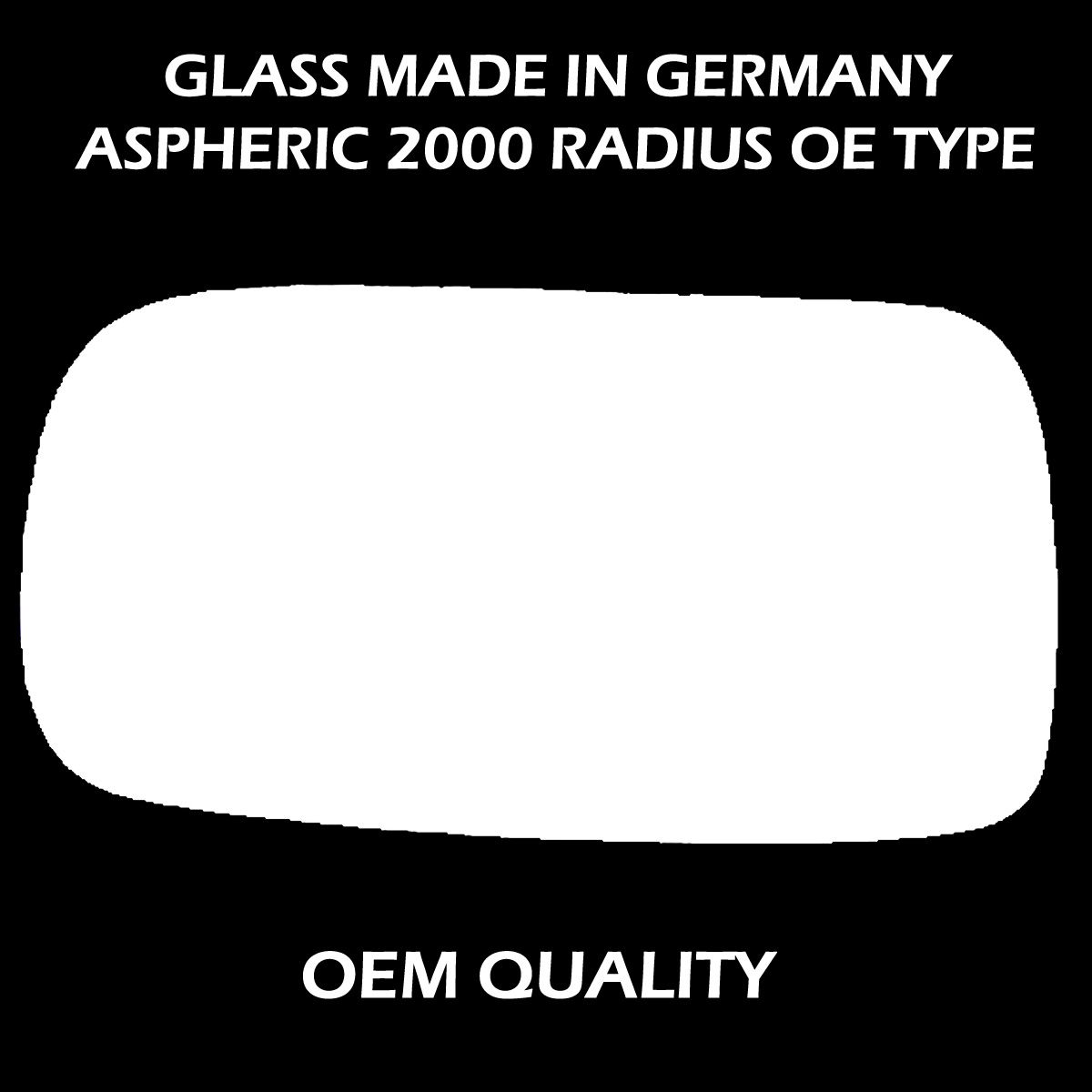 Toyota Corolla Wing Mirror Glass LEFT HAND ( UK Passenger Side ) 1998 to 2001 – Convex Wing Mirror