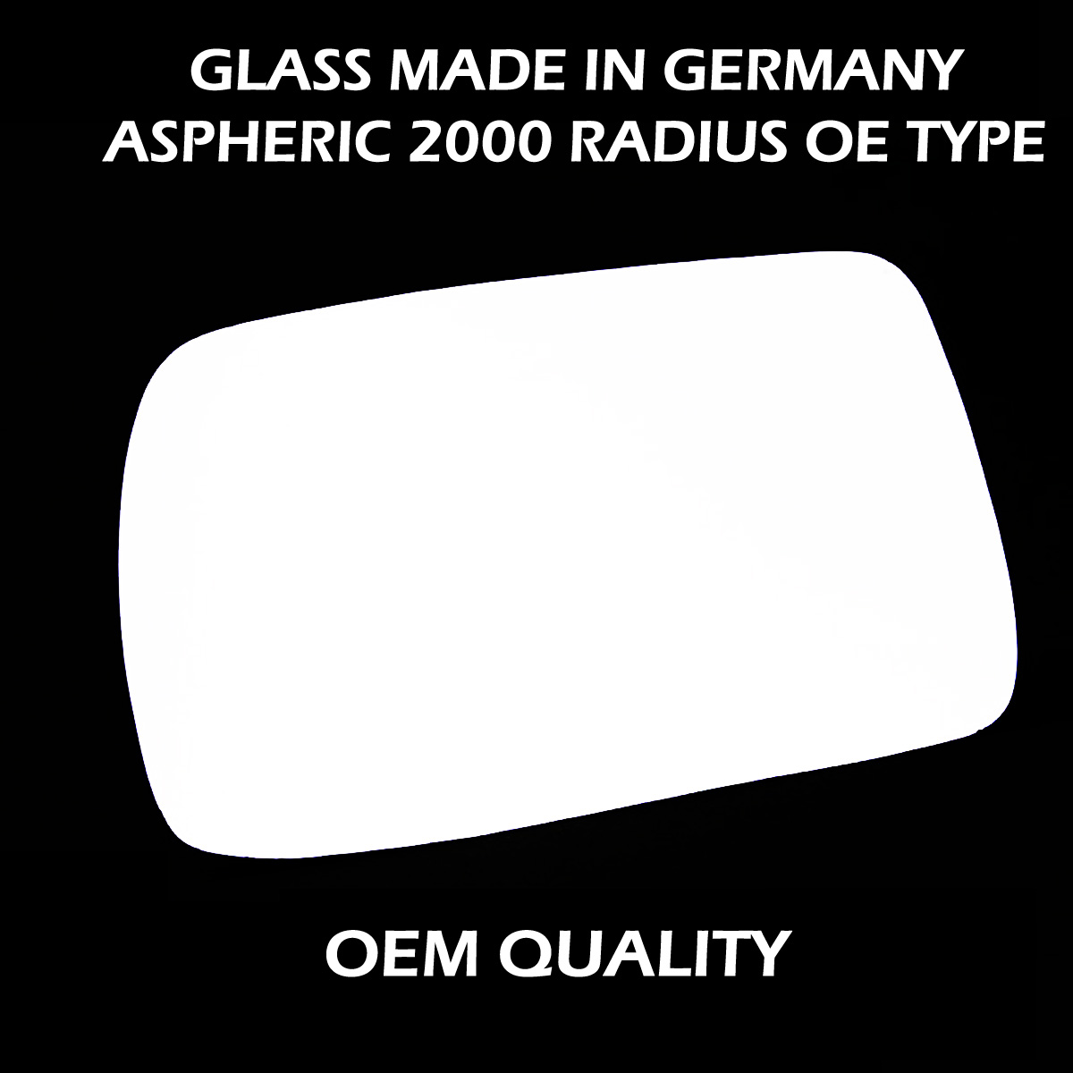Toyota Yaris Wing Mirror Glass LEFT HAND ( UK Passenger Side ) 1999 to 2005 – Convex Wing Mirror