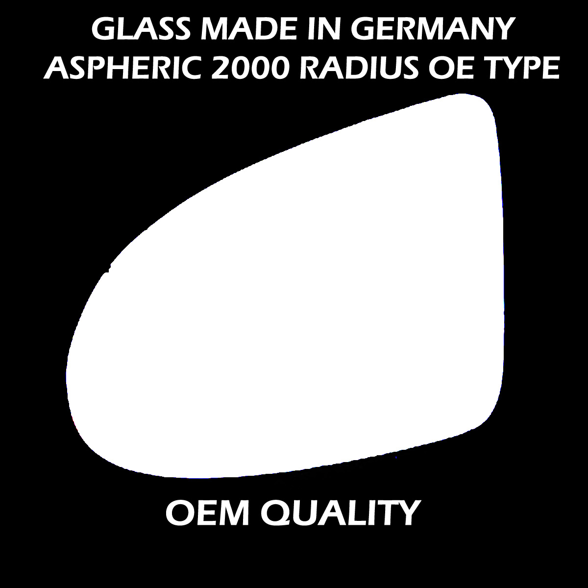 Audi A2 Wing Mirror Glass LEFT HAND ( UK Passenger Side ) 2000 to 2005 – Convex Wing Mirror