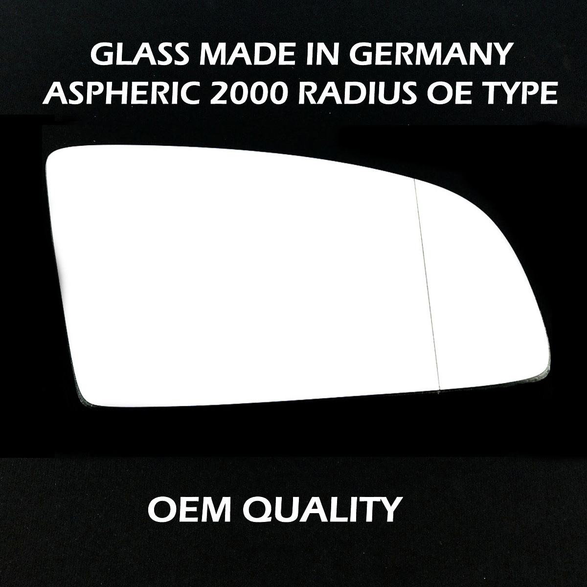 Audi S3 Wing Mirror Glass RIGHT HAND ( UK Driver Side ) 2006 to 2012 – Wide Angle Wing Mirror ( Blue Tinted )