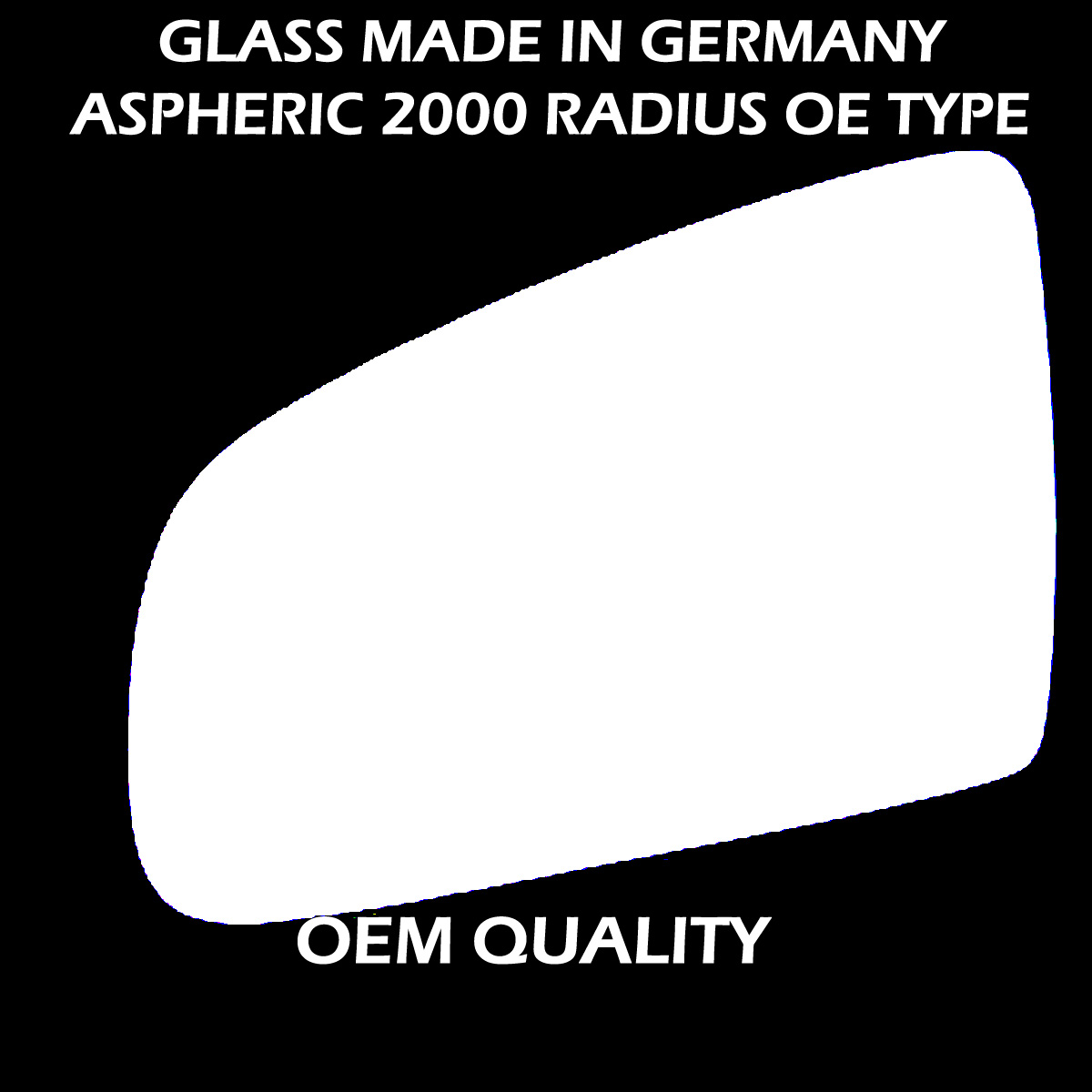 Audi A4 Wing Mirror Glass LEFT HAND ( UK Passenger Side ) 2001 to 2007 – Convex Wing Mirror