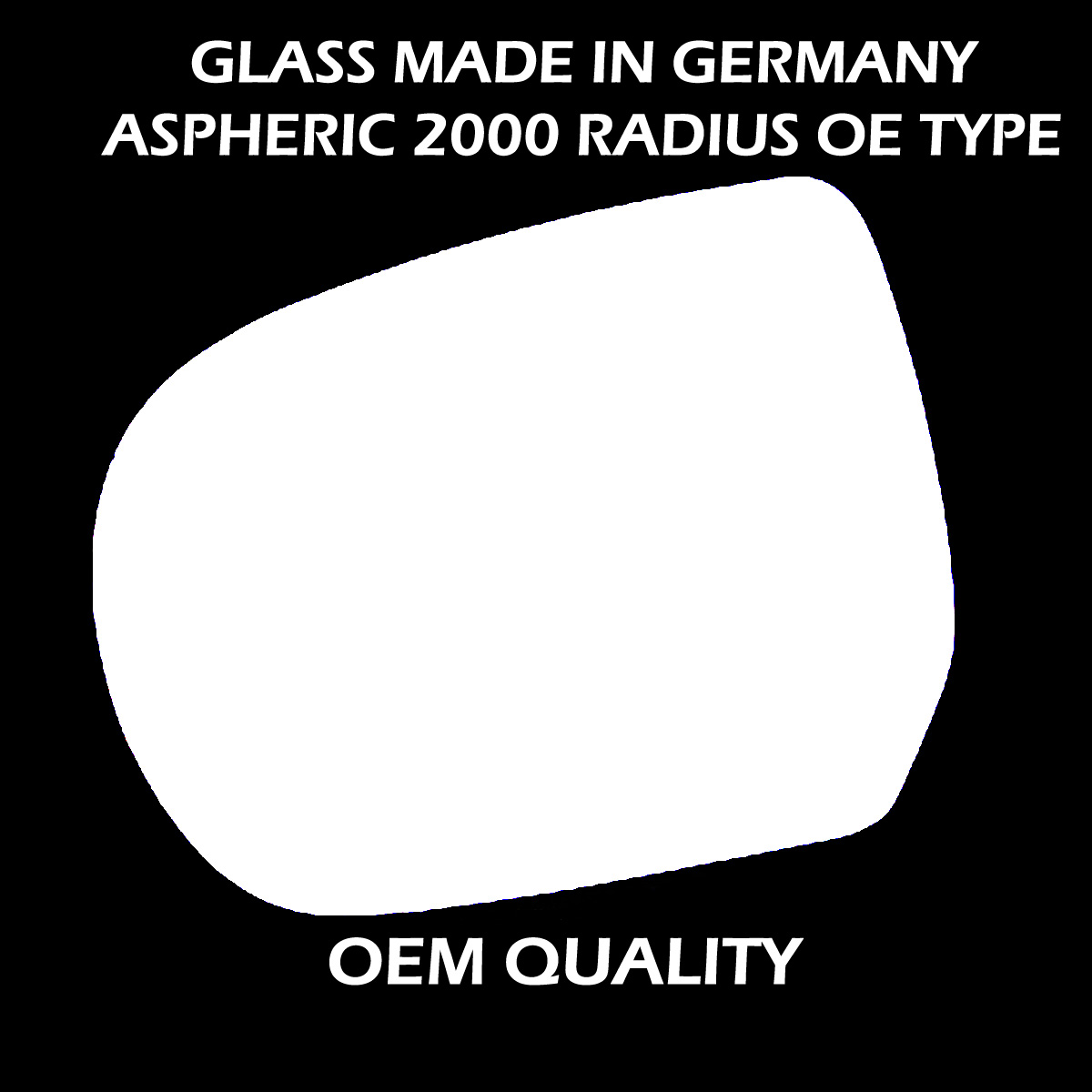 Ford Maverick Wing Mirror Glass LEFT HAND ( UK Passenger Side ) 2000 to 2006 – Convex Wing Mirror