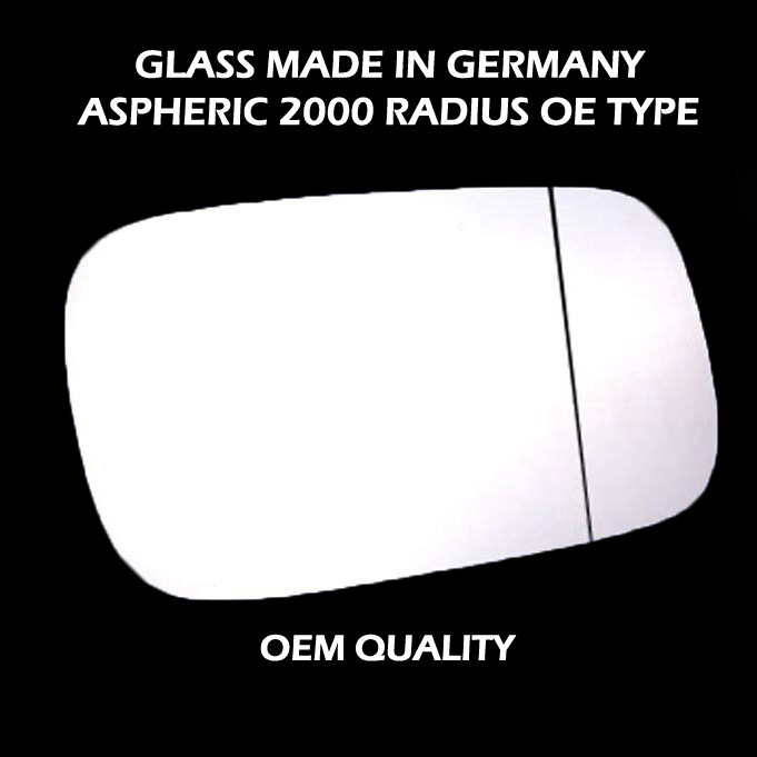 Saab 9~3 Wing Mirror Glass RIGHT HAND ( UK Driver Side ) 1997 to 2002 – Wide Angle Wing Mirror