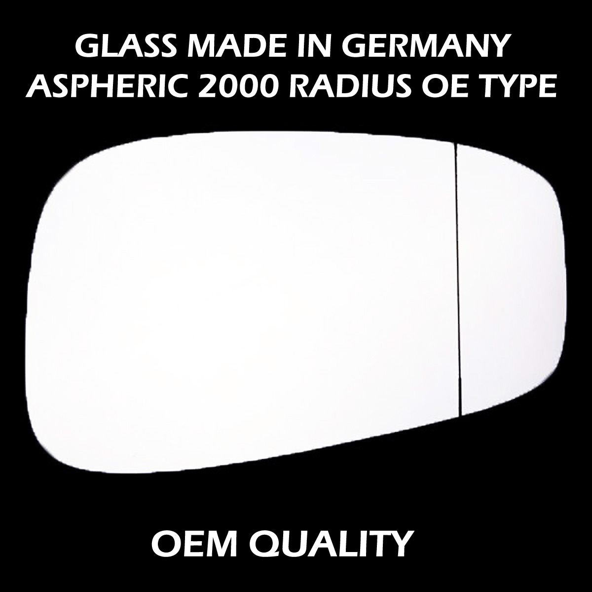 FIAT Idea Wing Mirror Glass RIGHT HAND ( UK Driver Side ) 2004 to 2007 – Wide Angle Wing Mirror