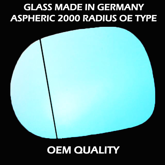 Mercedes ML Wing Mirror Glass LEFT HAND ( UK Passenger Side ) 1997 APR to 2004 – Wide Angle Wing Mirror ( W163 – Blue tint )