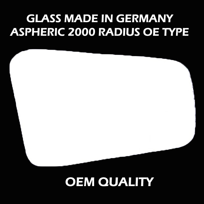 KIA Pride Wing Mirror Glass RIGHT HAND ( UK Driver Side ) 1991 to 2001 – Convex Wing Mirror