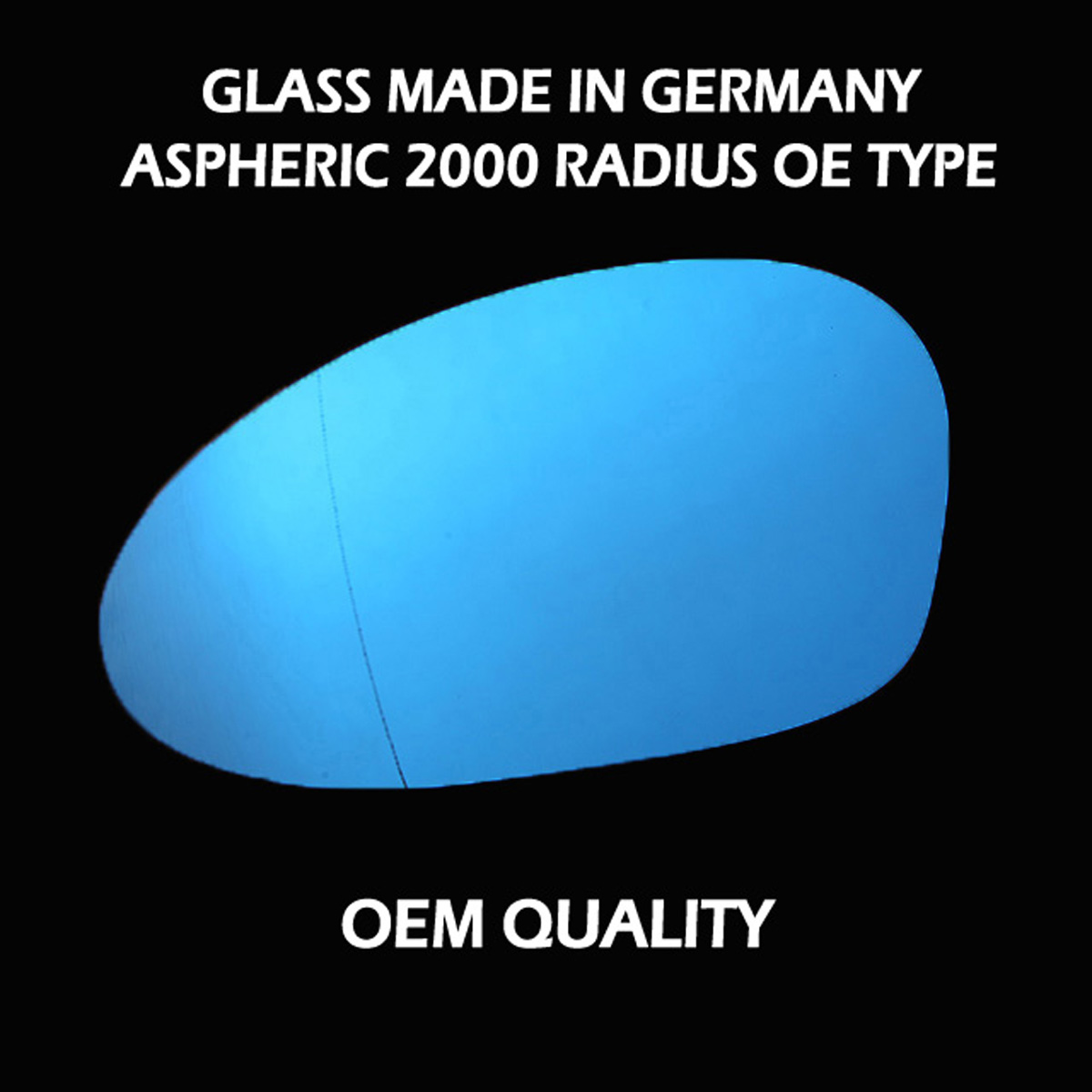 BMW 3 Series Wing Mirror Glass LEFT HAND ( UK Passenger Side ) 2005 to 2008 – Wide Angle Wing Mirror ( Blue Tinted )