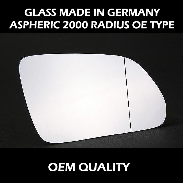 Skoda Octavia Wing Mirror Glass RIGHT HAND ( UK Driver Side ) 2004 to 2008 – Wide Angle Wing Mirror