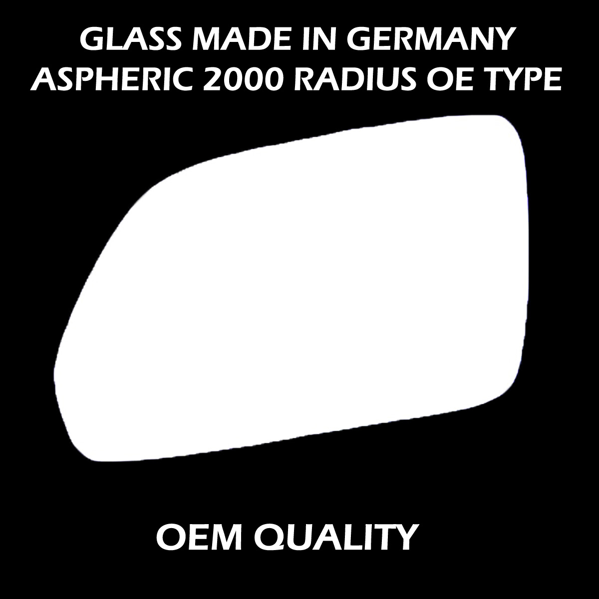 Volkswagen Polo Wing Mirror Glass LEFT HAND ( UK Passenger Side ) 2005 to 2010 ( MK4 Facelift ) – Convex Wing Mirror
