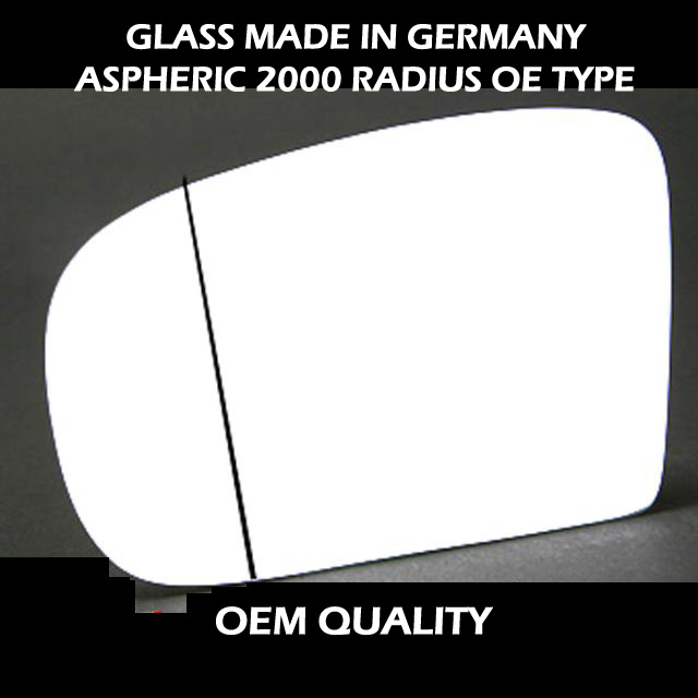Mercedes S Class  Wing Mirror Glass LEFT HAND ( UK Passenger Side ) 1997 to 2002 – Wide Angle Wing Mirror ( W220 )