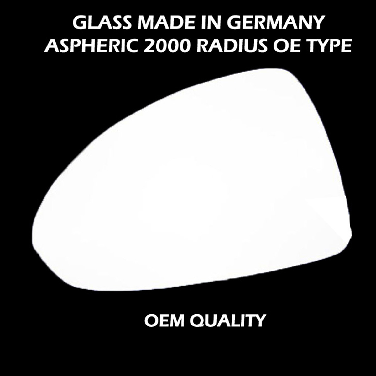 Vauxhall Corsa Wing Mirror Glass LEFT HAND ( UK Passenger Side ) 2007 to 2015 – Convex Wing Mirror