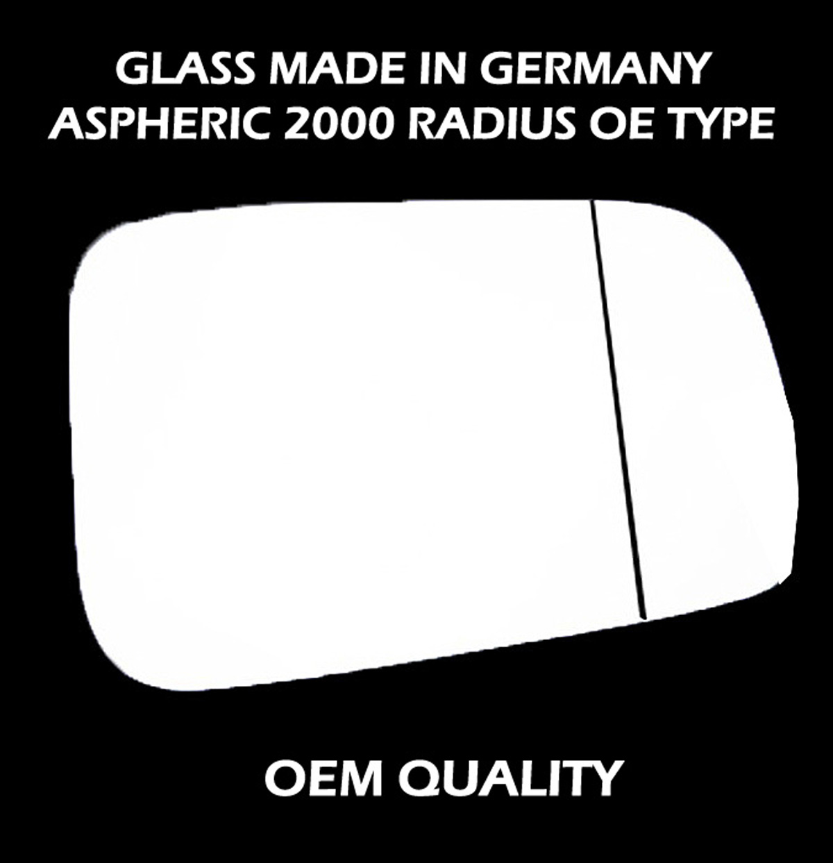 Toyota Corolla Verso Wing Mirror Glass RIGHT HAND ( UK Driver Side ) 2004 to 2008 – Wide Angle Wing Mirror