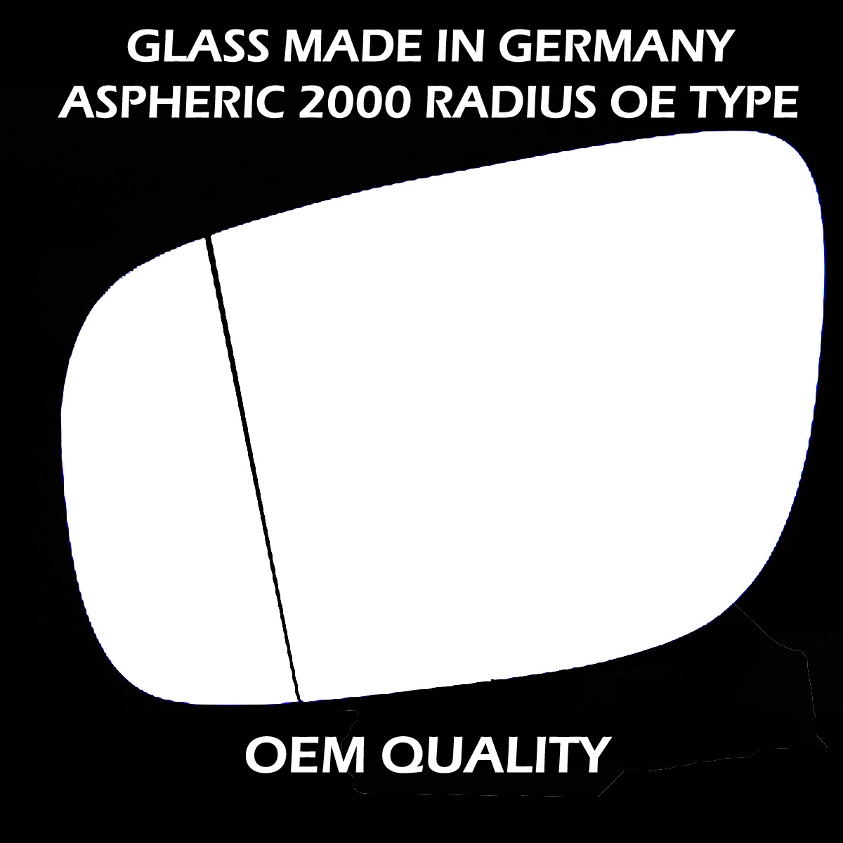 Mercedes E Class Wing Mirror Glass LEFT HAND ( UK Passenger Side ) 2007 to 2009 – Wide Angle Wing Mirror ( W211 )