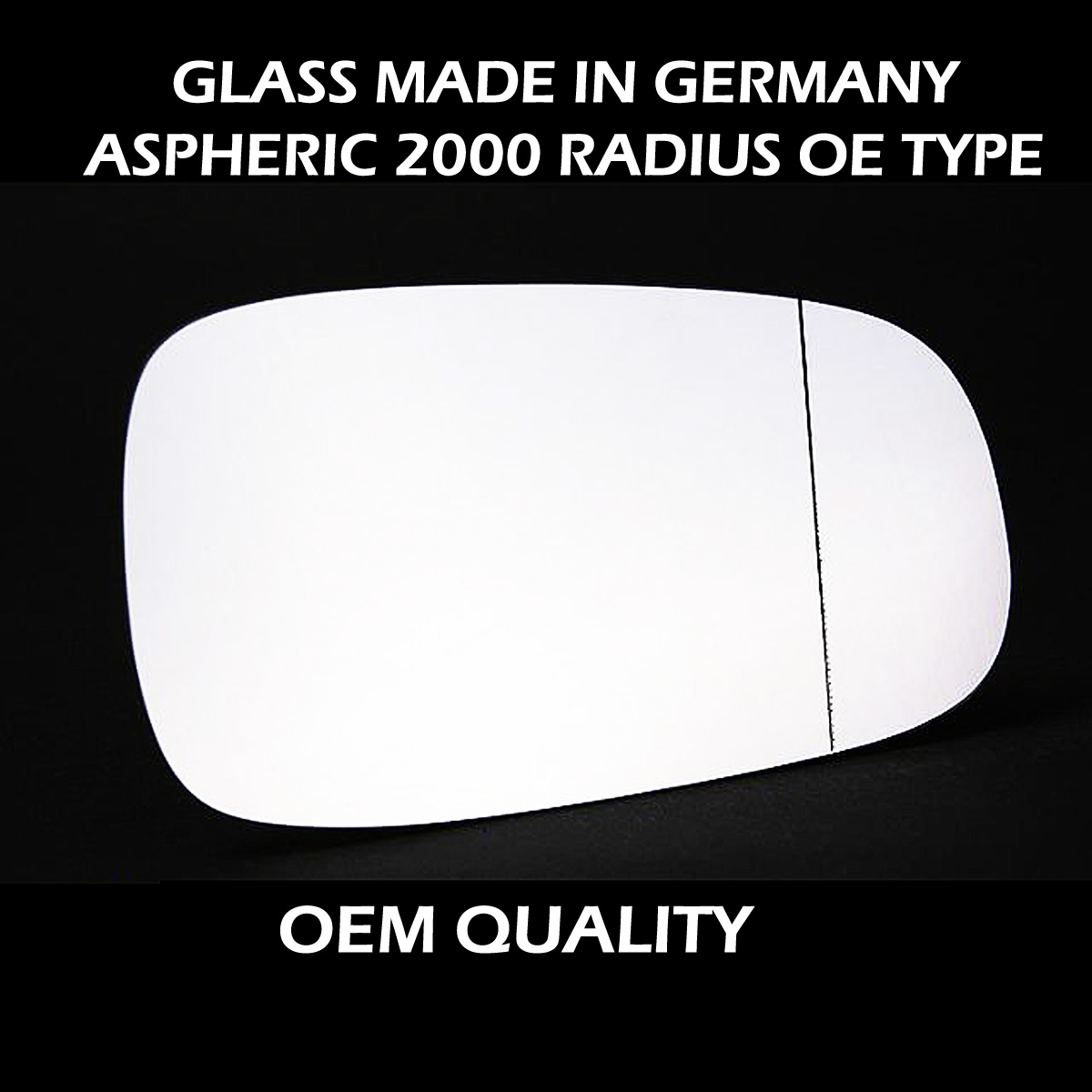 Saab 9~3 Wing Mirror Glass RIGHT HAND ( UK Driver Side ) 2003 to 2012 – Wide Angle Wing Mirror