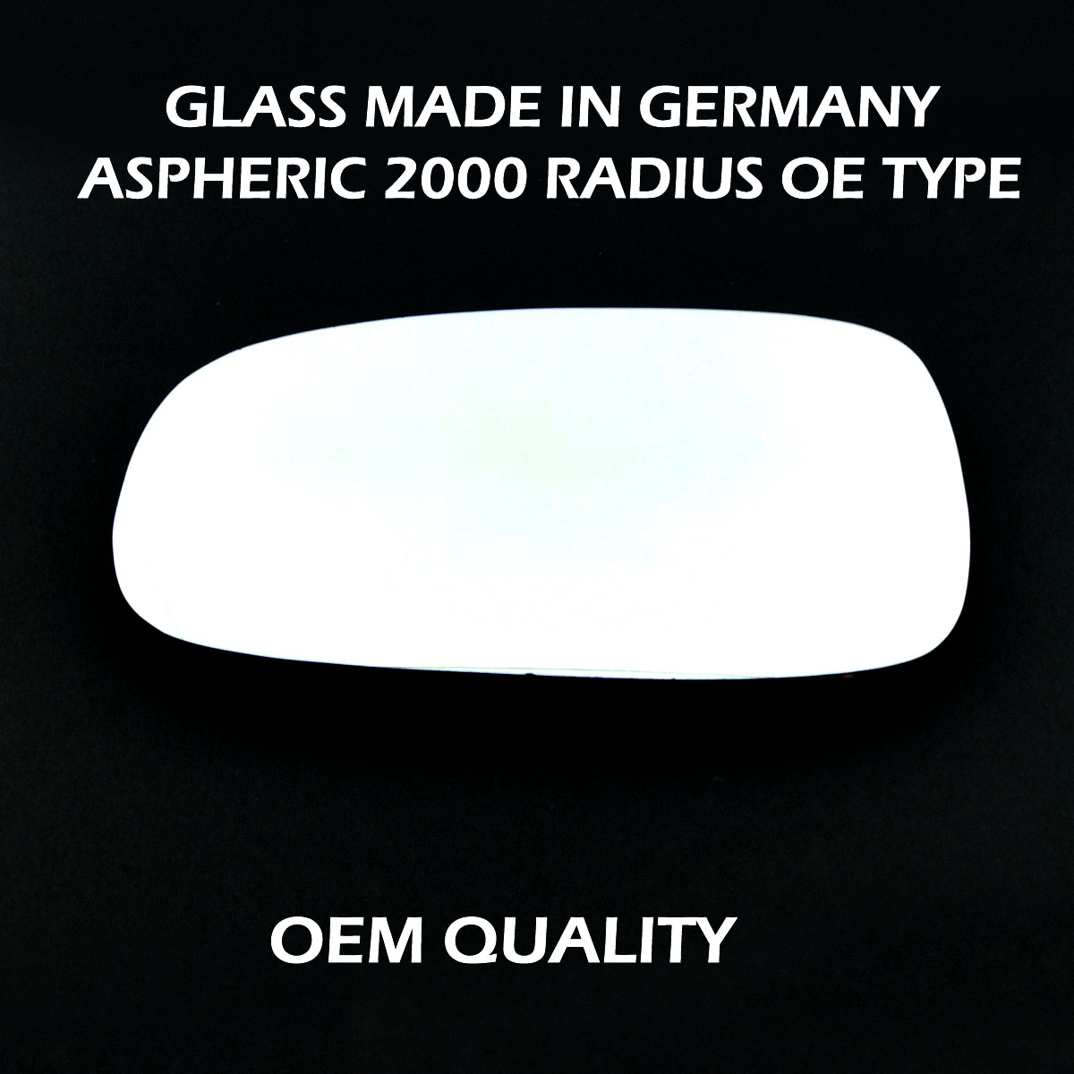 Saab 9~5 Wing Mirror Glass LEFT HAND ( UK Passenger Side ) 2003 to 2009 – Convex Wing Mirror