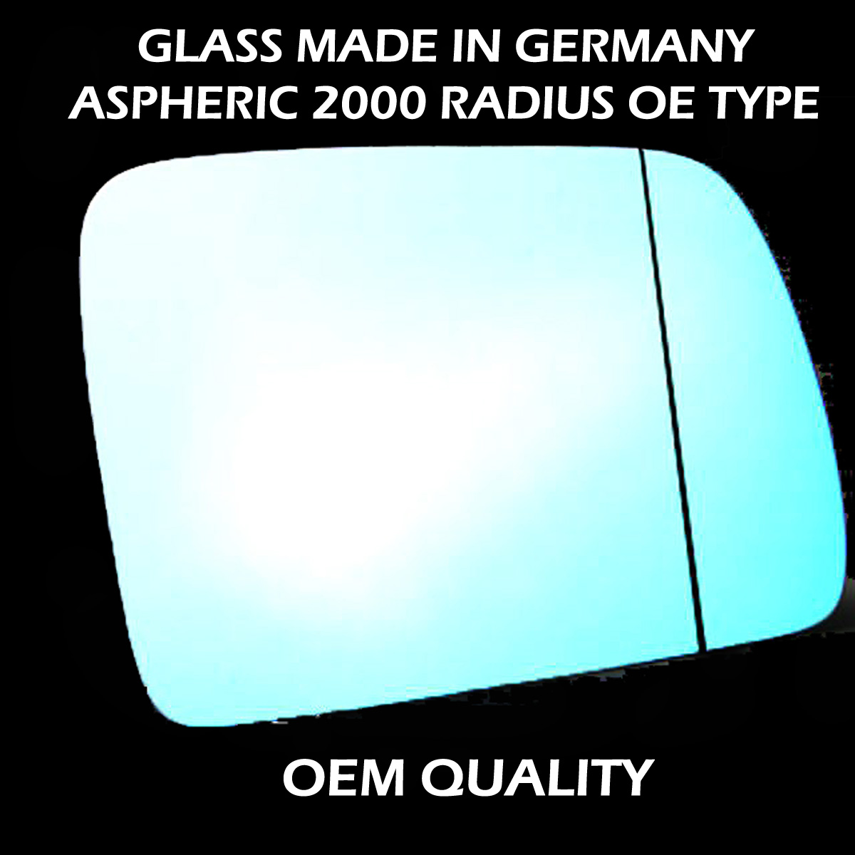 BMW X5 Wing Mirror Glass RIGHT HAND ( UK Driver Side ) 1999 to 2006 – Wide Angle Wing Mirror ( Blue Tinted )