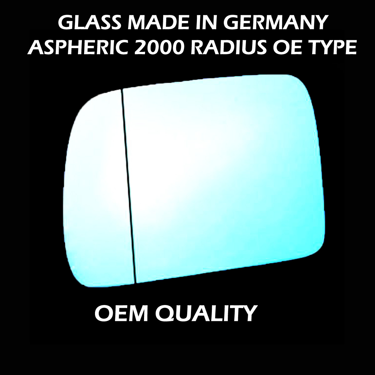 BMW X5 Wing Mirror Glass LEFT HAND ( UK Passenger Side ) 1999 to 2006 – Wide Angle Wing Mirror ( Blue Tinted )