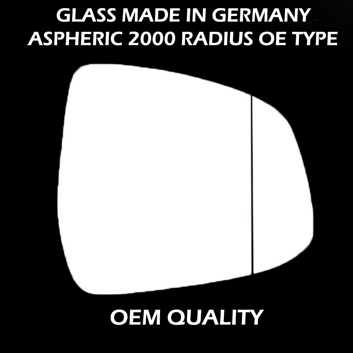 Ford Mondeo Wing Mirror Glass RIGHT HAND ( UK Driver Side ) 2008 to 2013 – Wide Angle Wing Mirror