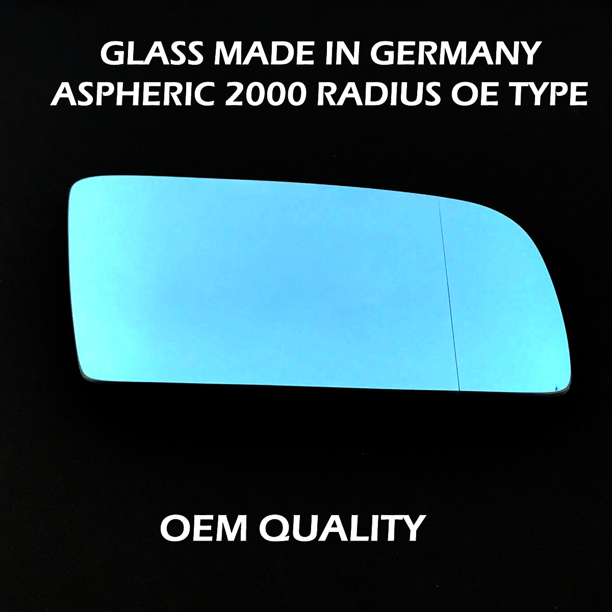 BMW 6 Series Wing Mirror Glass RIGHT HAND ( UK Driver Side ) 2004 to 2010 – Wide Angle Wing Mirror ( Blue Tinted )