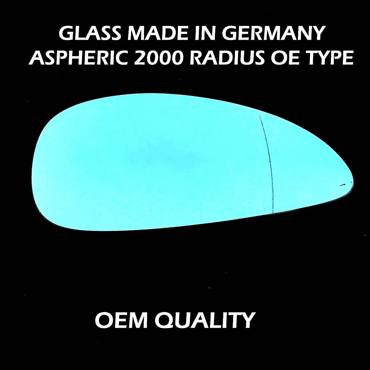 Citroen C4 Wing Mirror Glass RIGHT HAND ( UK Driver Side ) 2004 to 2009 – Wide Angle Wing Mirror ( Blue Tinted )