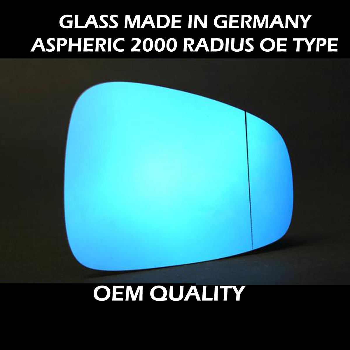 Alfa Romeo 159 Wing Mirror Glass RIGHT HAND ( UK Driver Side ) 2005 to 2012 – Wide Angle Wing Mirror ( Blue Tinted )