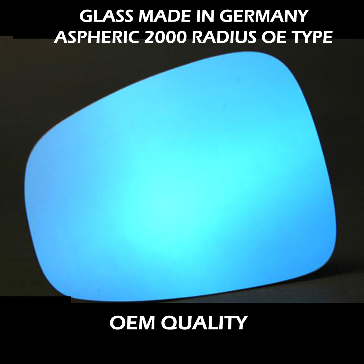 Alfa Romeo Mito Wing Mirror Glass LEFT HAND ( UK Passenger Side ) 2010 to 2020 – Convex Wing Mirror ( Blue Tinted )