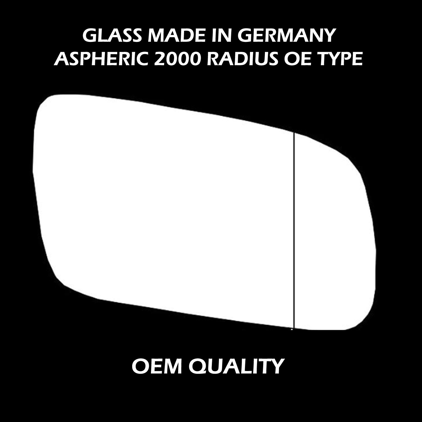 Audi RS6 Wing Mirror Glass RIGHT HAND ( UK Driver Side ) 2002 to 2004 – Wide Angle Wing Mirror