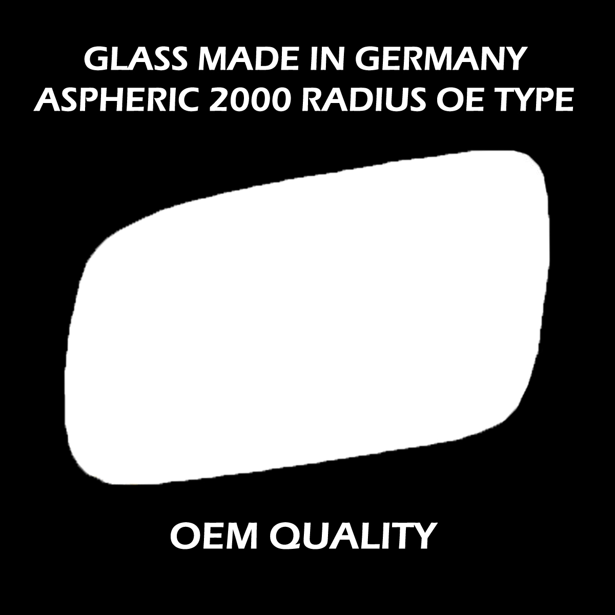 Audi A6 Wing Mirror Glass LEFT HAND ( UK Passenger Side ) 1995 to 2003 – Convex Wing Mirror