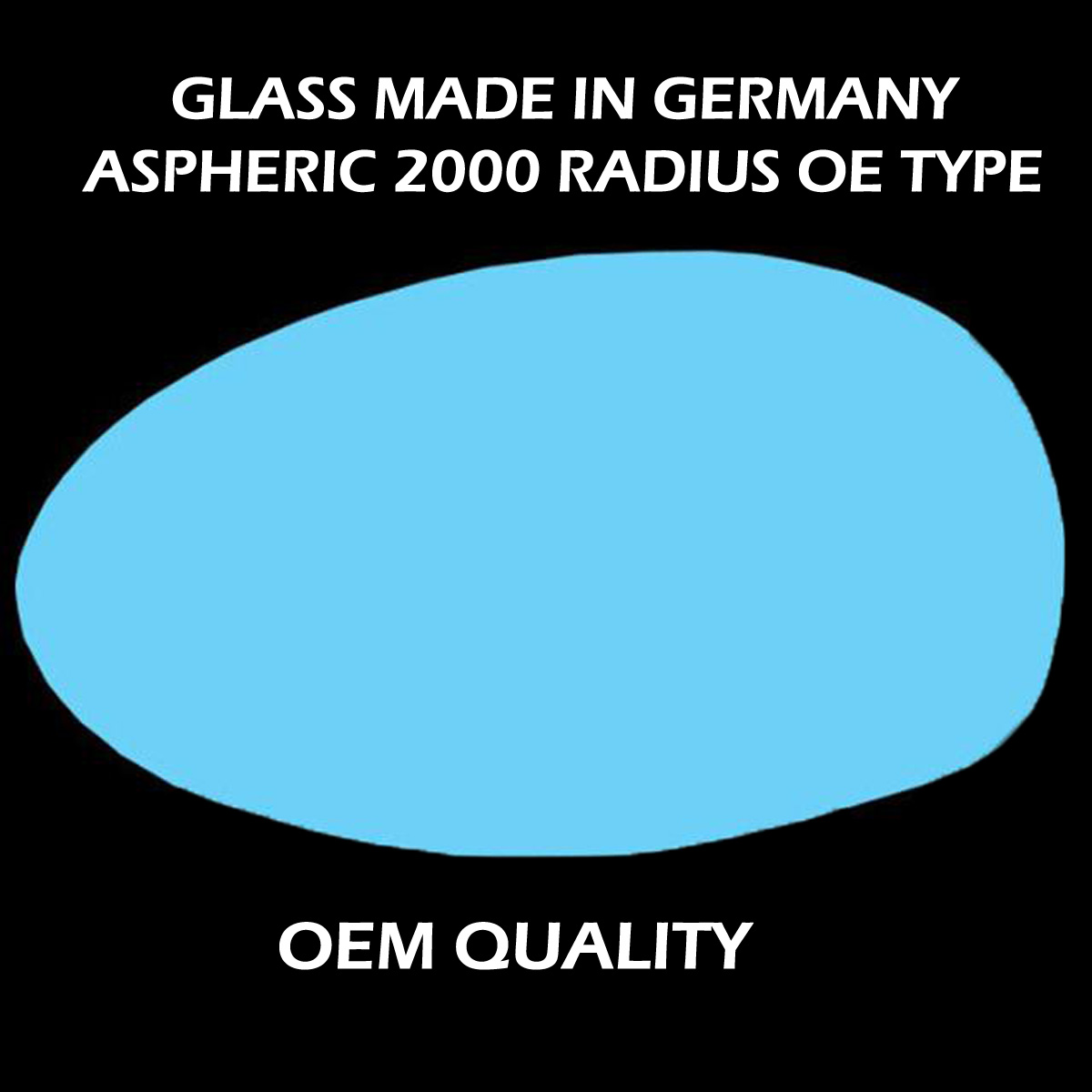 Alfa Romeo 147 Wing Mirror Glass LEFT HAND ( UK Passenger Side ) 2000 to 2010 – Convex Wing Mirror ( Blue Tinted )