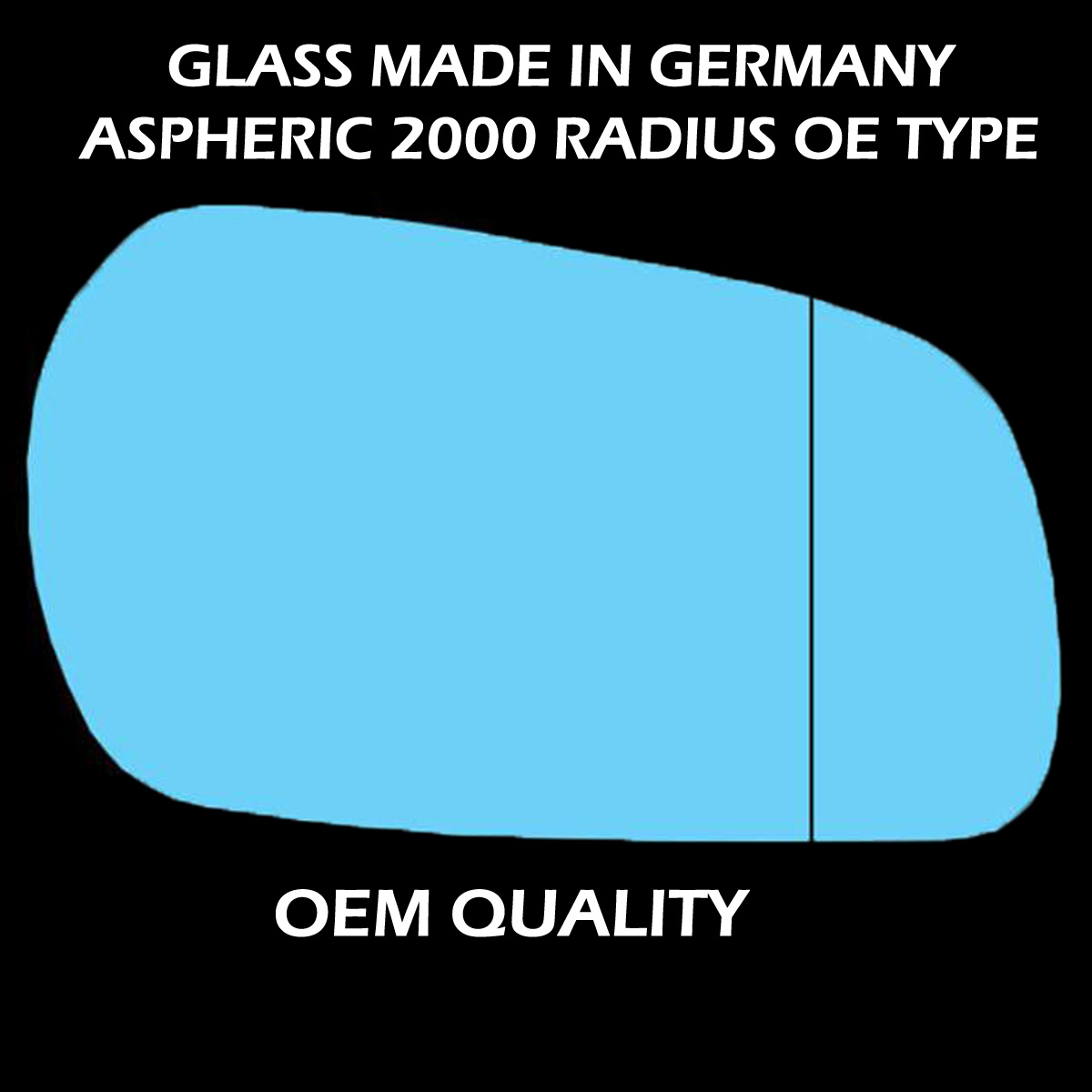 Citroen Xsara Wing Mirror Glass RIGHT HAND ( UK Driver Side ) 1997 to 2003 – Wide Angle Wing Mirror ( Blue Tinted )