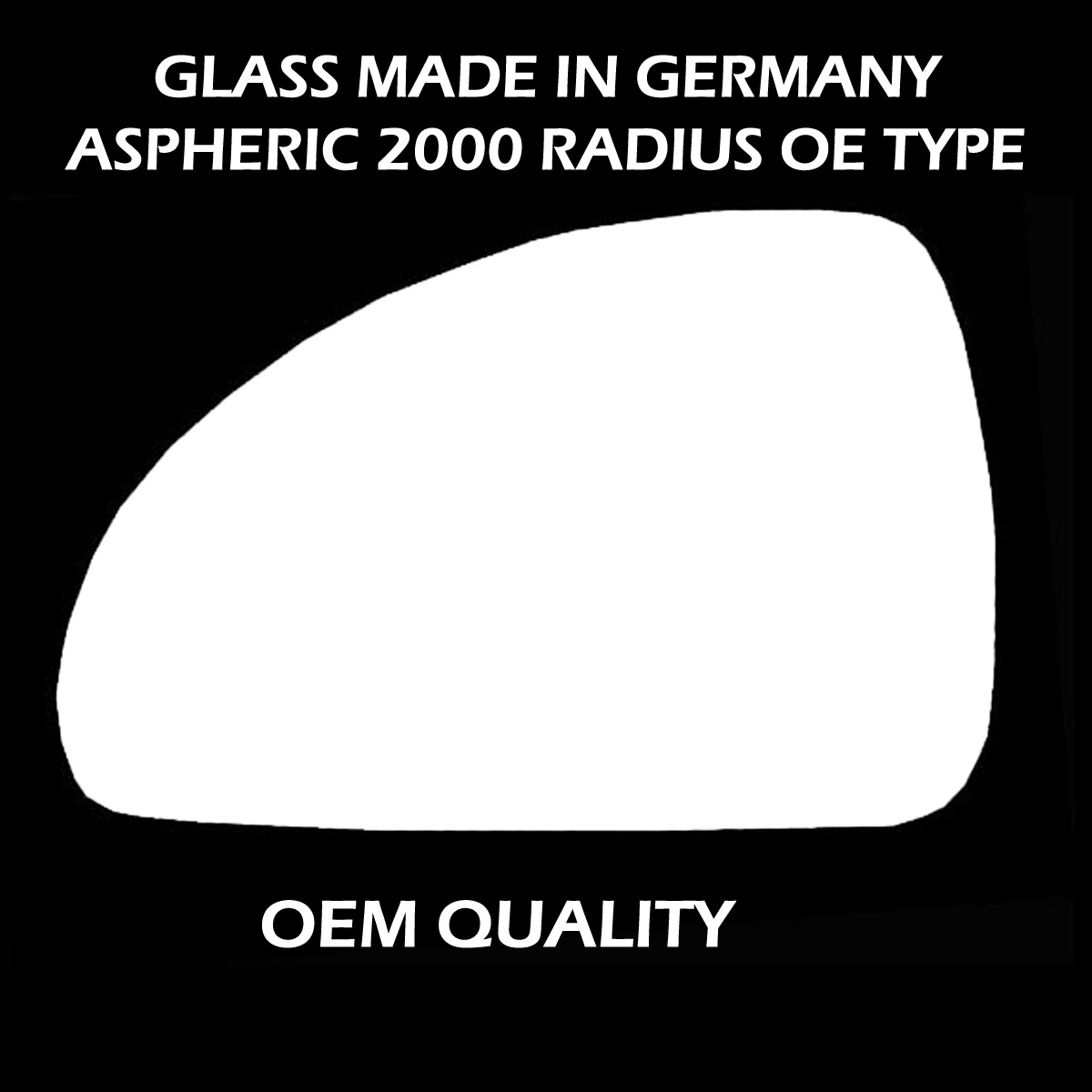 KIA Ceed Wing Mirror Glass LEFT HAND ( UK Passenger Side ) 2006 to 2009 – Convex Wing Mirror