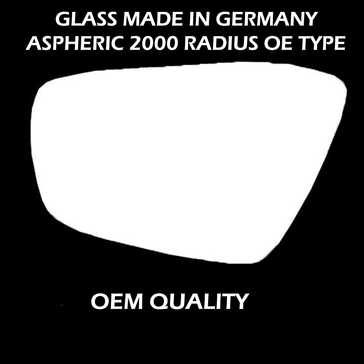 Volkswagen Polo Wing Mirror Glass LEFT HAND ( UK Passenger Side ) 2009 to 2017 ( MK5 ) – Convex Wing Mirror