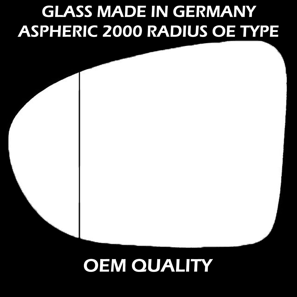 Nissan Qashqai Wing Mirror Glass LEFT HAND ( UK Passenger Side ) 2006 to 2013 – Wide Angle Wing Mirror