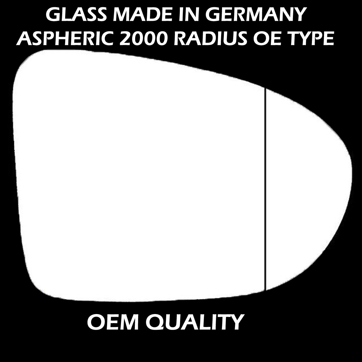 Nissan Qashqai Wing Mirror Glass RIGHT HAND ( UK Driver Side ) 2006 to 2013 – Wide Angle Wing Mirror