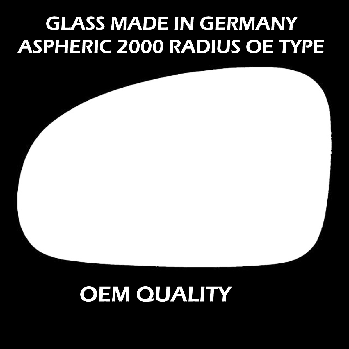 Daewoo Kalos Wing Mirror Glass LEFT HAND ( UK Passenger Side ) 2002 to 2005 – Convex Wing Mirror