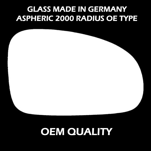 Daewoo Kalos Wing Mirror Glass RIGHT HAND ( UK Driver Side ) 2002 to 2005 – Convex Wing Mirror