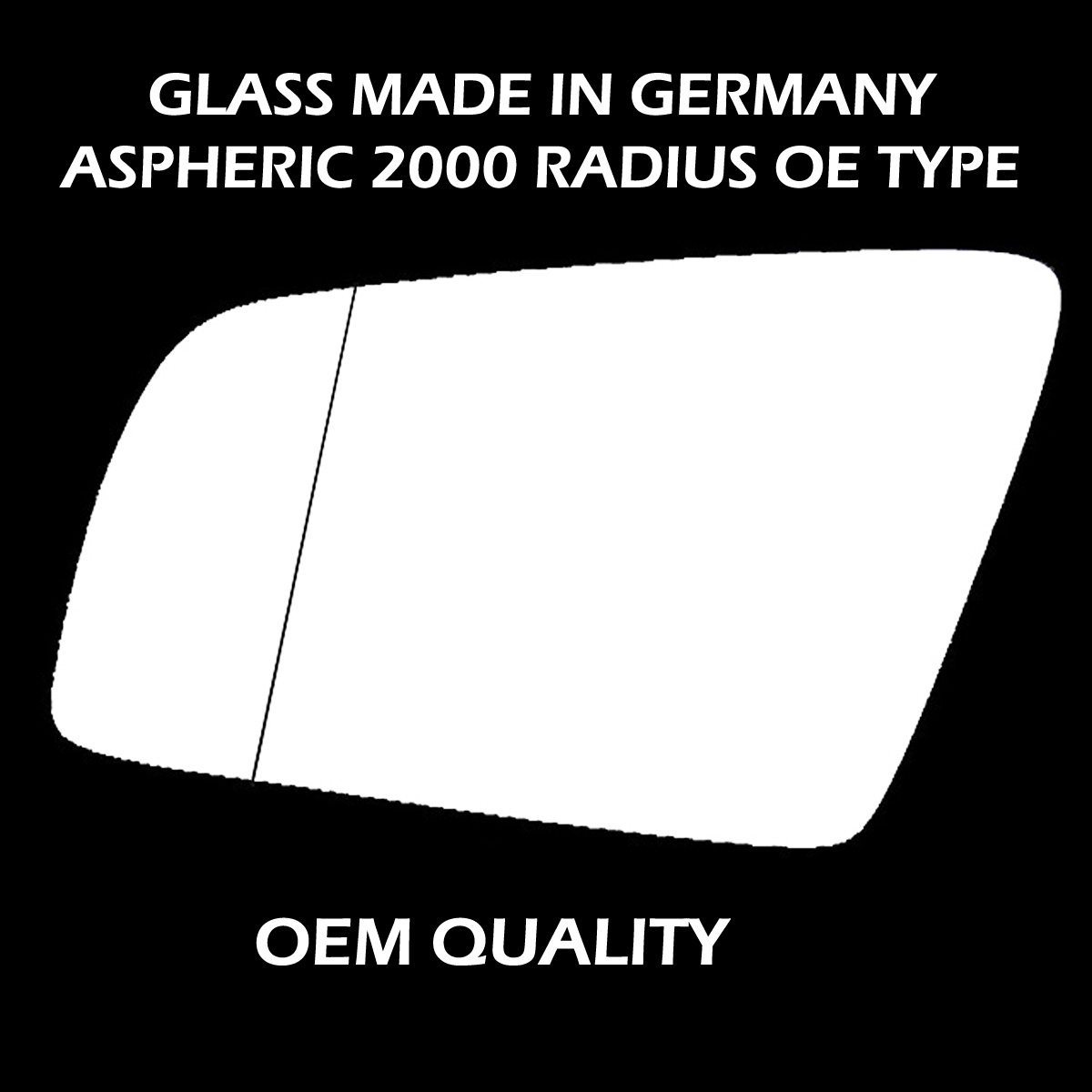 BMW 6 Series Wing Mirror Glass LEFT HAND ( UK Passenger Side ) 2004 to 2010 – Wide Angle Wing Mirror