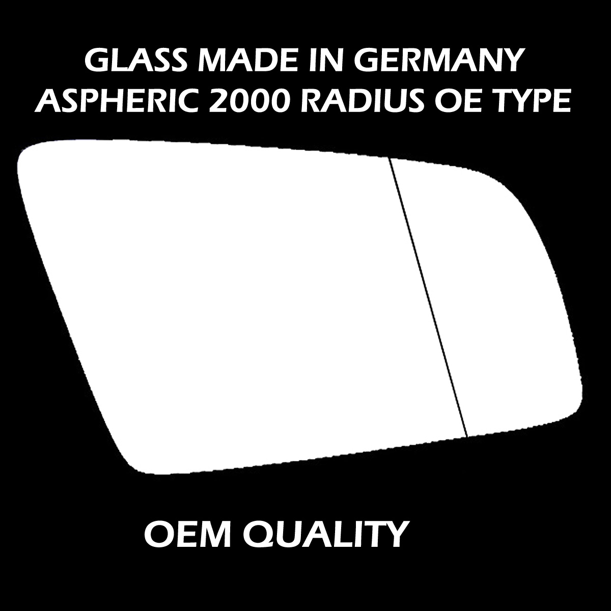 BMW 5 Series Wing Mirror Glass RIGHT HAND ( UK Driver Side ) 2003 to 2009 – Wide Angle Wing Mirror