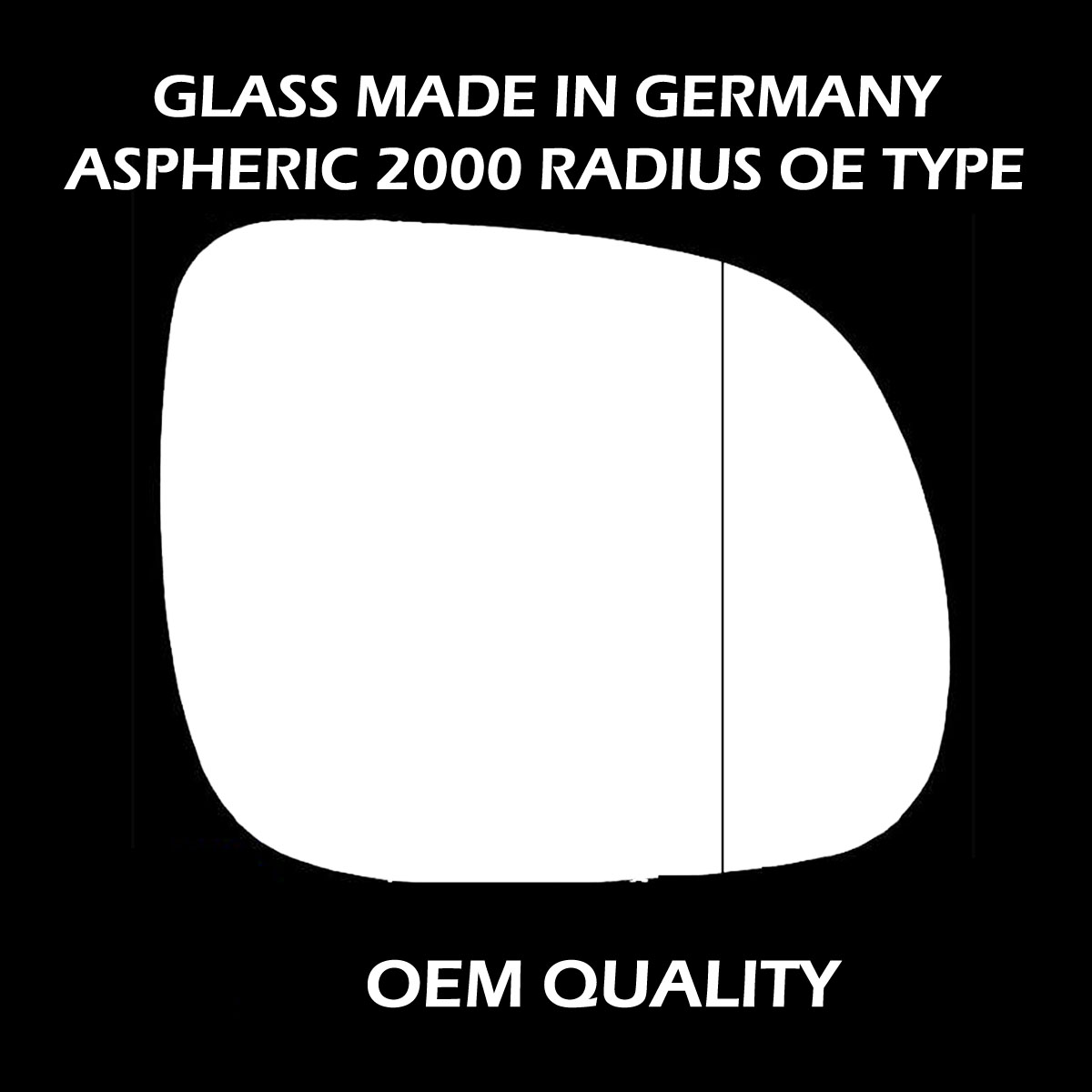 Audi Q7 Wing Mirror Glass RIGHT HAND ( UK Driver Side ) 2010 to 2014 – Wide Angle Wing Mirror