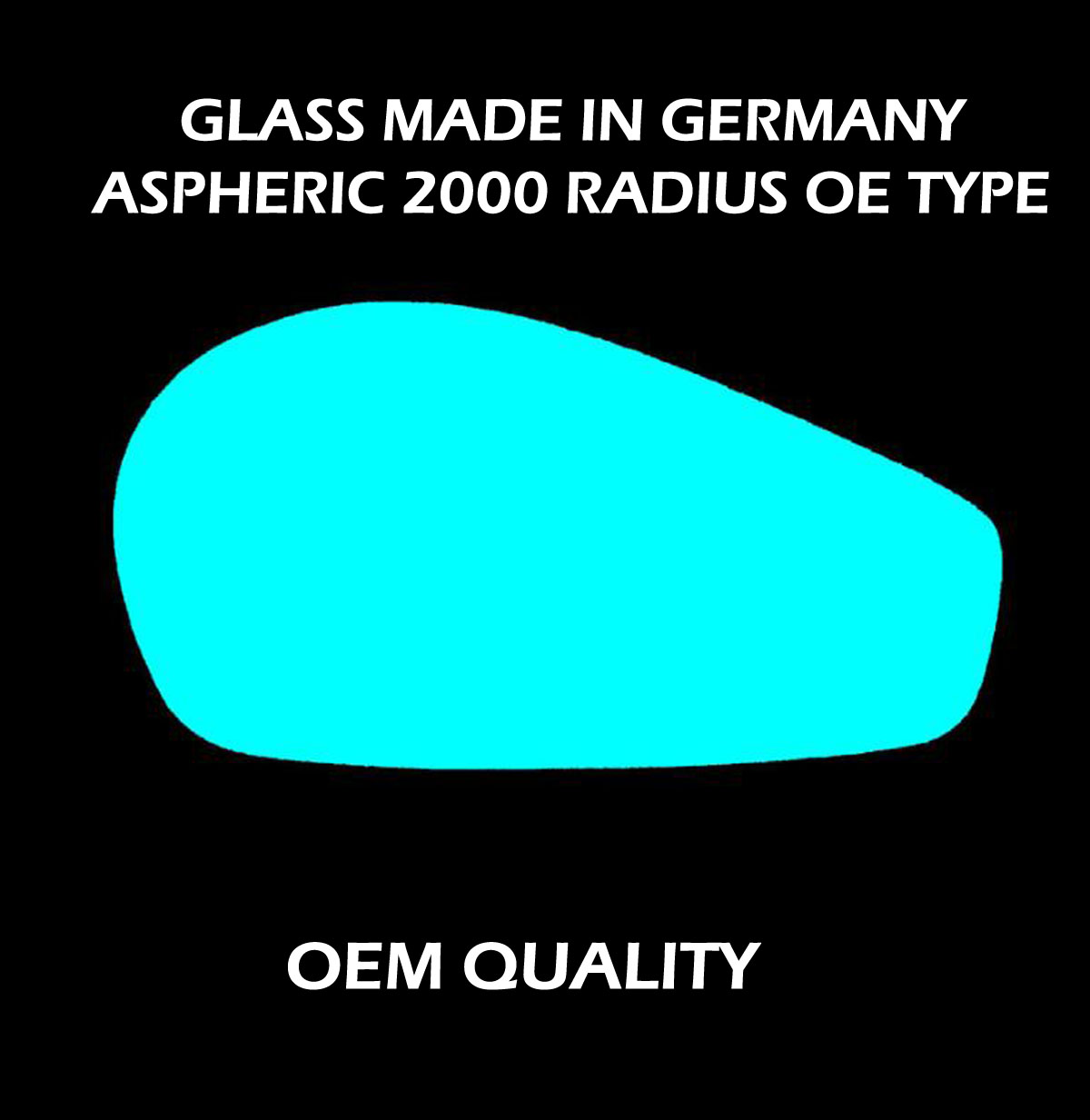 Ferrari 430 Wing Mirror Glass RIGHT HAND ( UK Driver Side ) 2007 to 2010 – Convex Wing Mirror ( Blue Tinted )