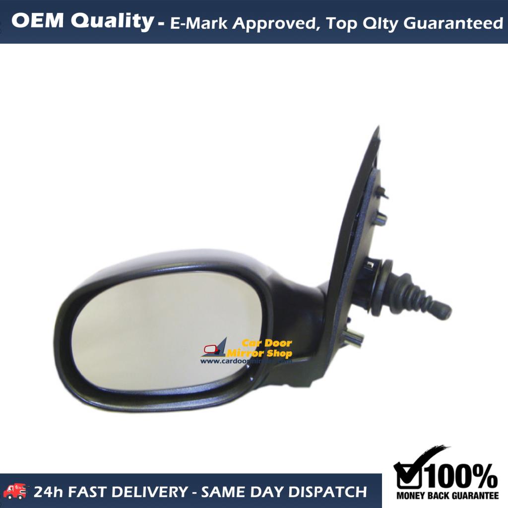 Peugeot 206 Complete Wing Mirror Unit LEFT HAND ( UK Passenger Side ) 1998 to 2012 – MANUAL Wing Mirror Unit