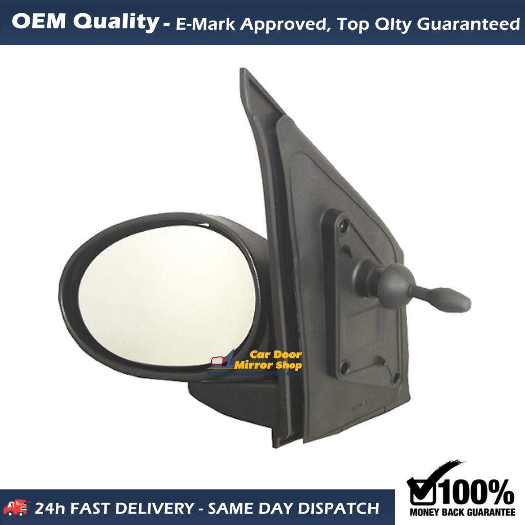 Citroen C1 Complete Wing Mirror Unit LEFT HAND ( UK Passenger Side ) 2005 to 2013 – MANUAL Wing Mirror Unit ( Primed )