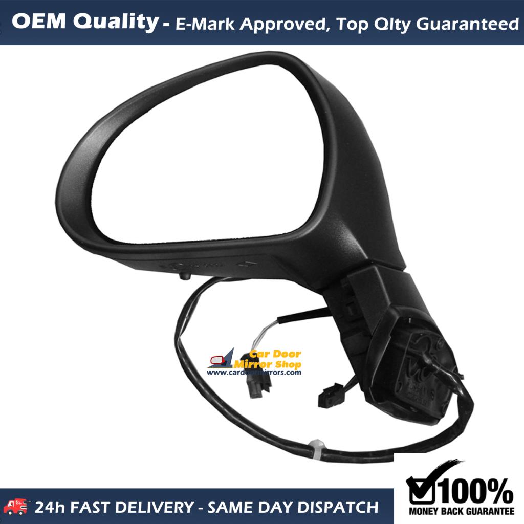 Peugeot 207 Complete Wing Mirror Unit LEFT HAND ( UK Passenger Side ) 2006 to 2018 – Electric Wing Mirror Unit ( Primed )